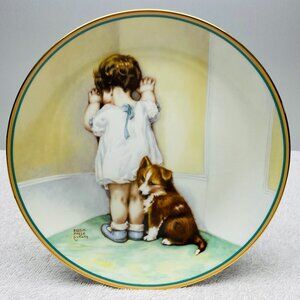 EUC Vintage 1985 Hamilton Collection Plate, "In Disgrace" Bessie Pease Gutmann